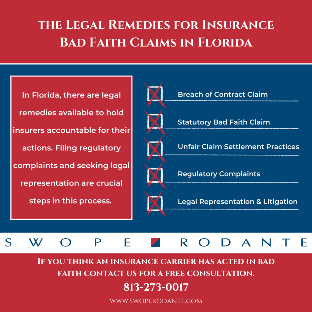 Legal Remedies for Insurance Bad Faith Claims in Florida