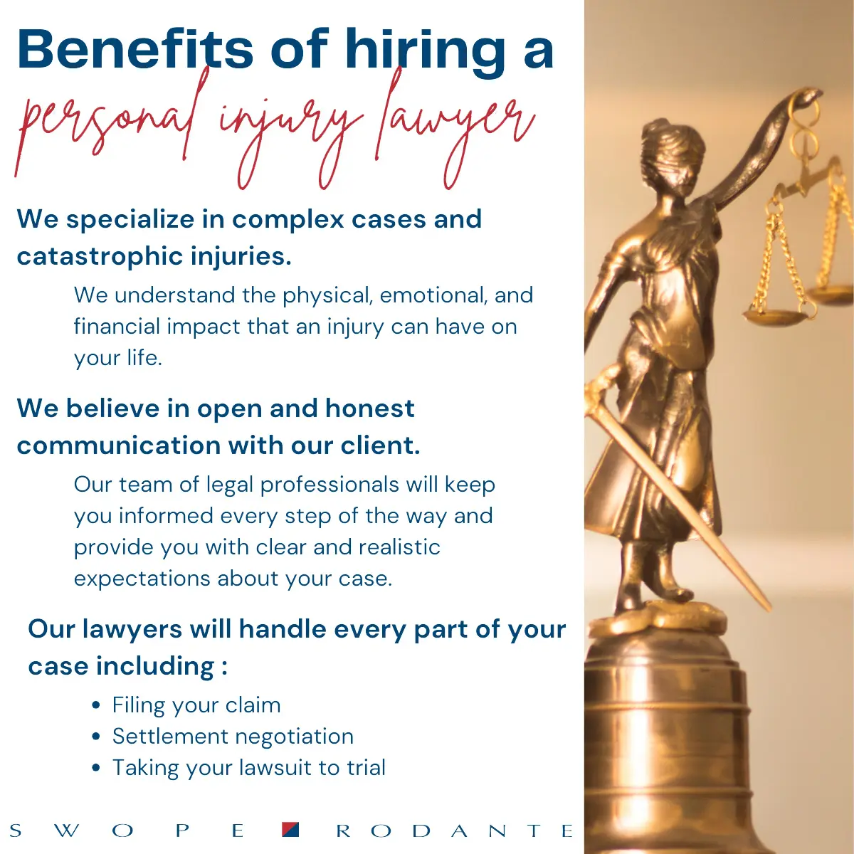 Benefits of Hiring a Tampa Personal Injury Lawyer Infographic